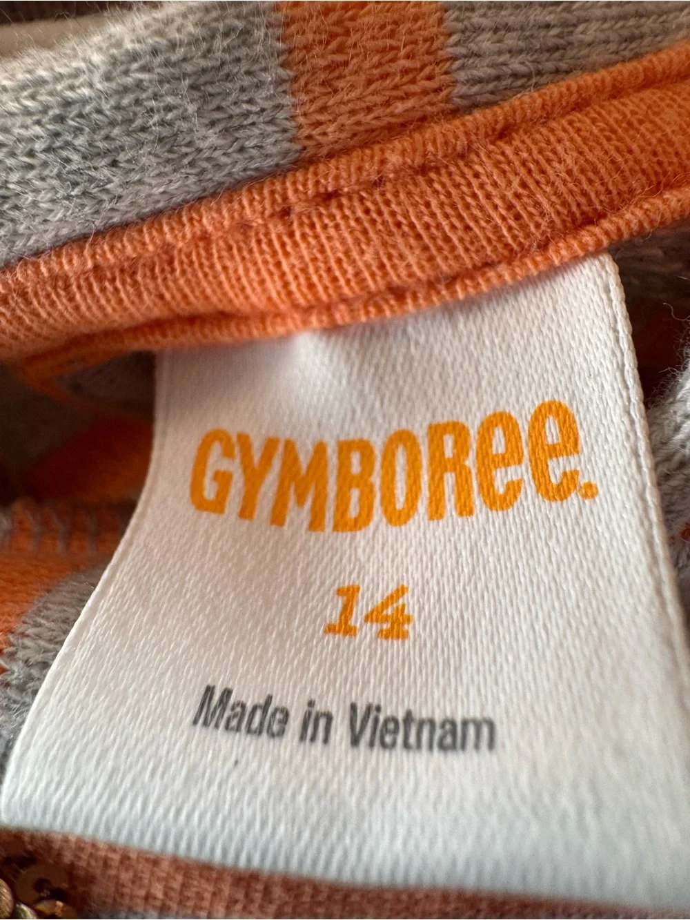 Gymboree Girls Size 14 Sequin Pumpkin Striped Fall Dress